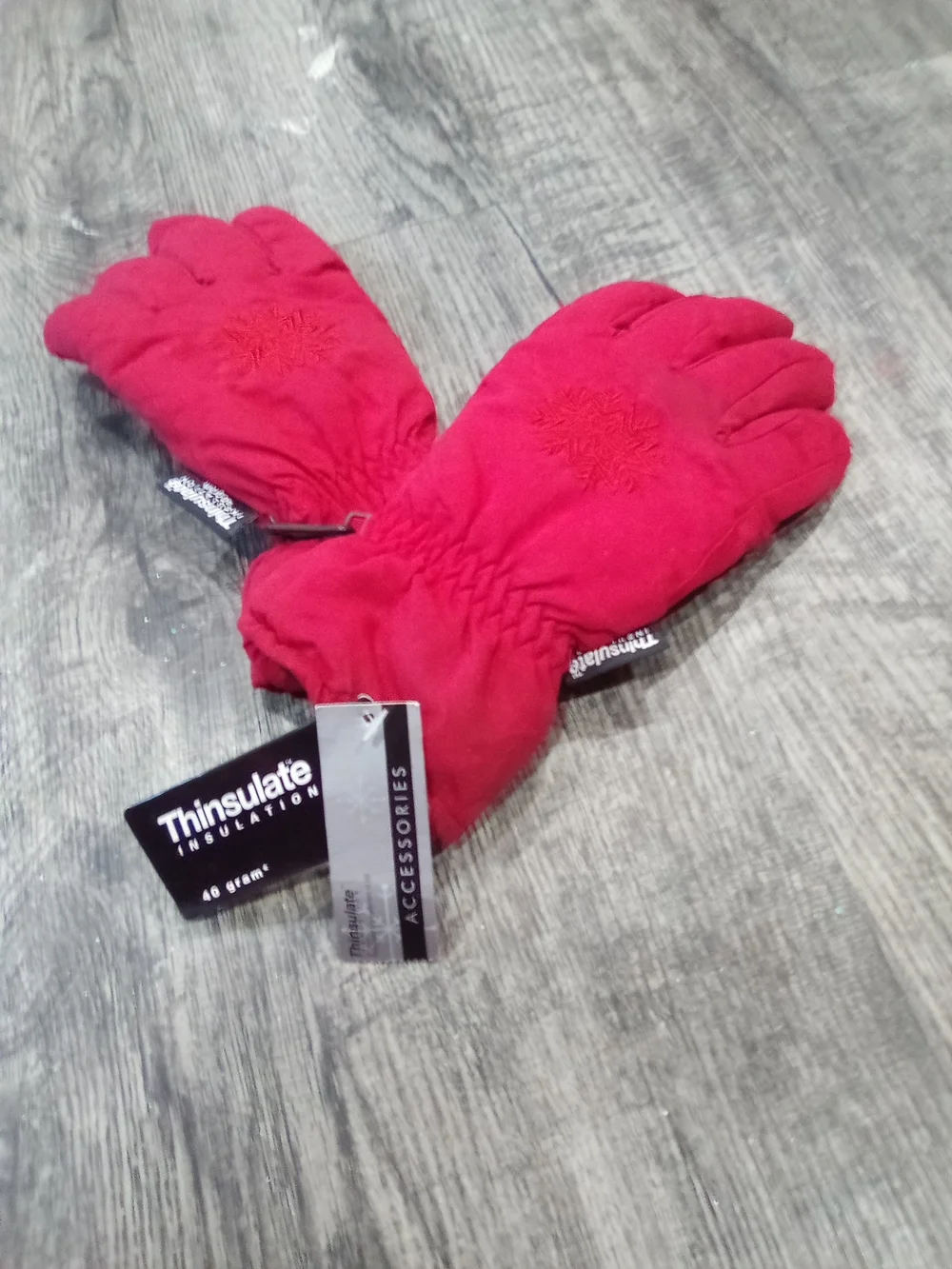 3M Thinsulate Red Women's Winter Gloves